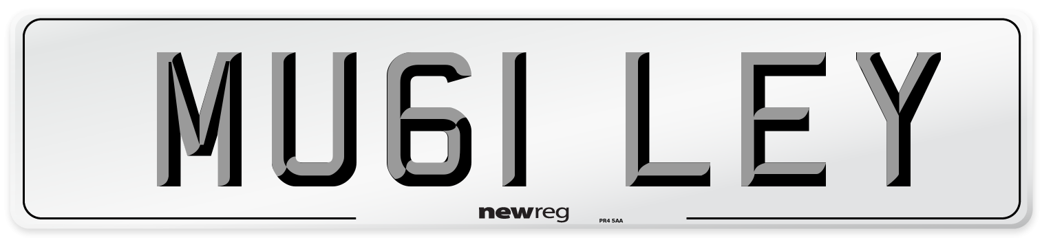 MU61 LEY Number Plate from New Reg